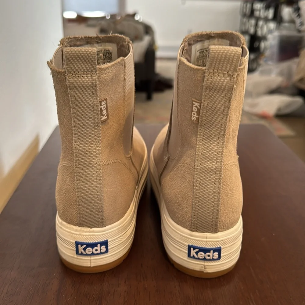 Keds Beige Platform Chelsea Sneakers